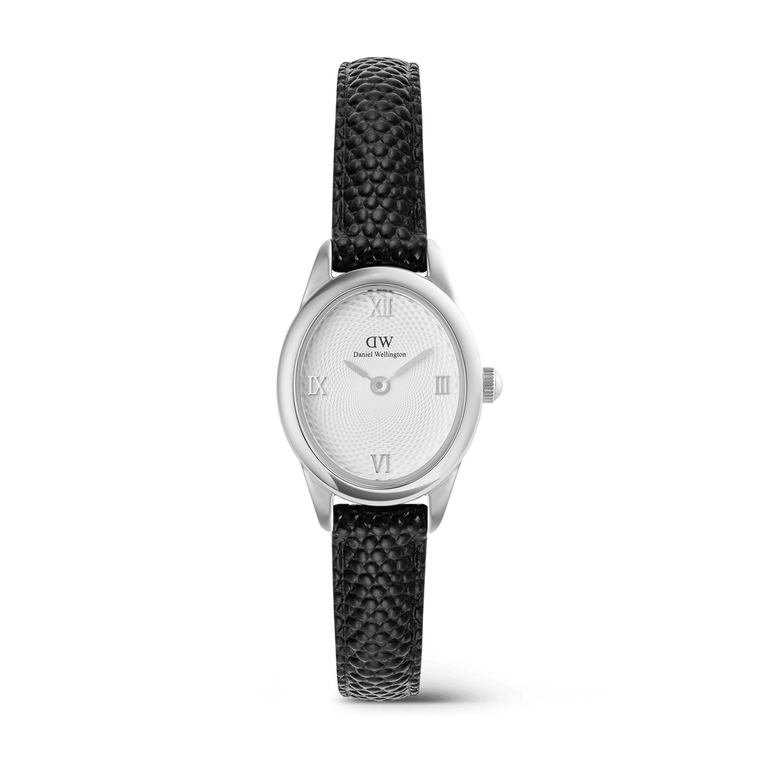 Daniel Wellington Ophelia Mini Black Lizard White Guilloché Silver DW00100887