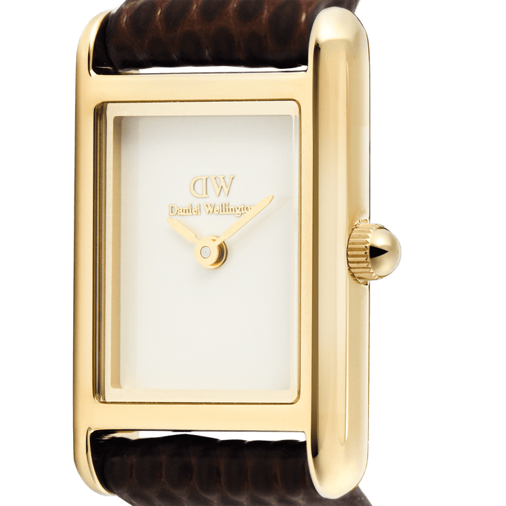 Daniel Wellington Bound Mini Dark Brown Lizard Gold DW00100904