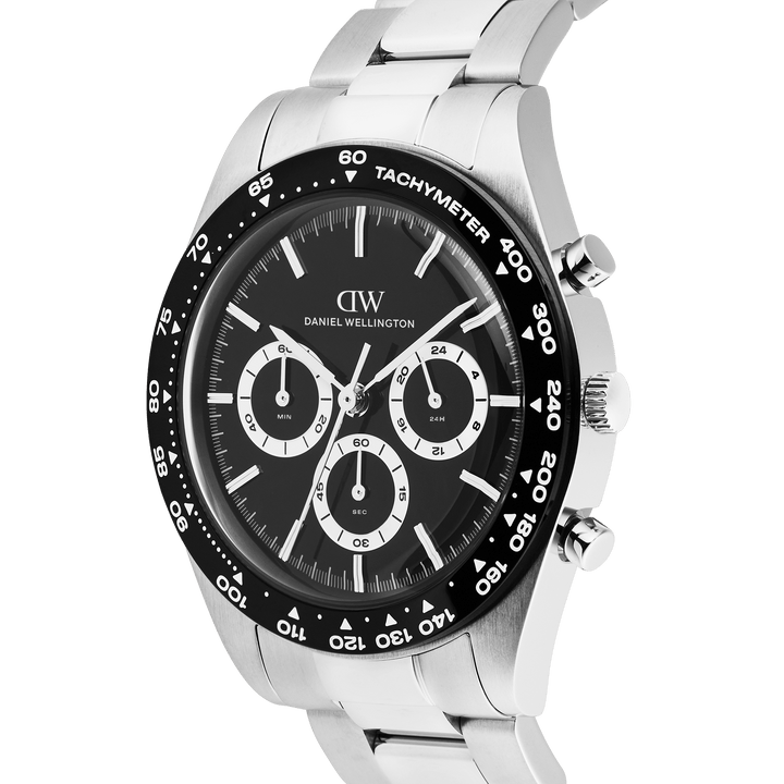 Daniel Wellington Iconic Tachymeter 3-Link Black Silver