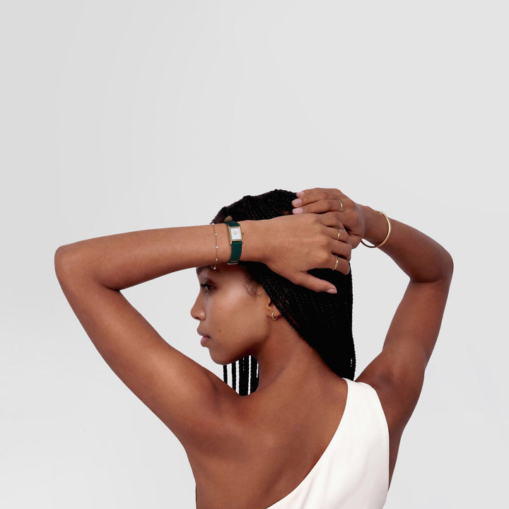 Daniel Wellington Bound Mini Green Lizard Gold DW00100906