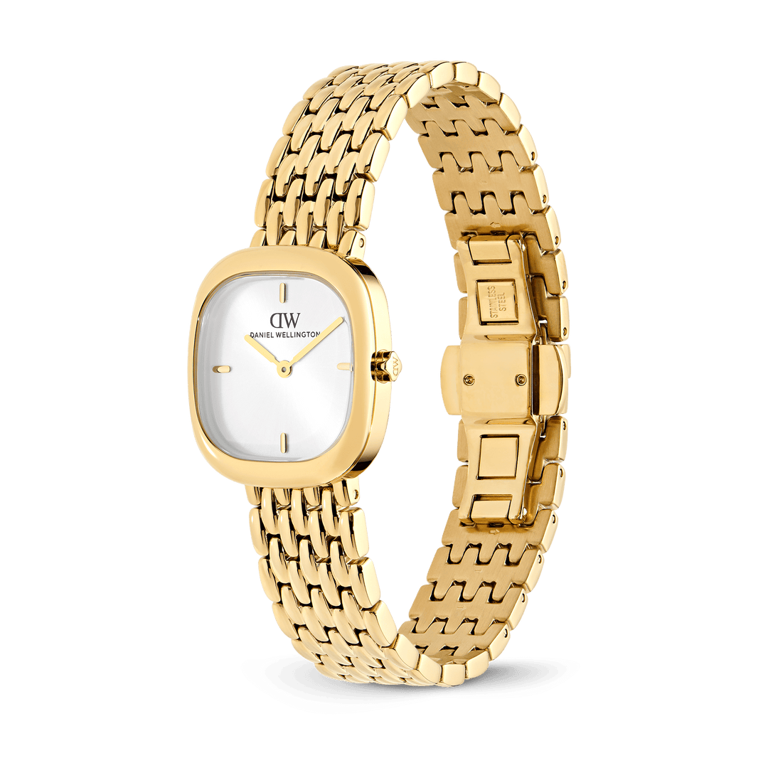 Daniel Wellington Corta White Grain-Link Gold