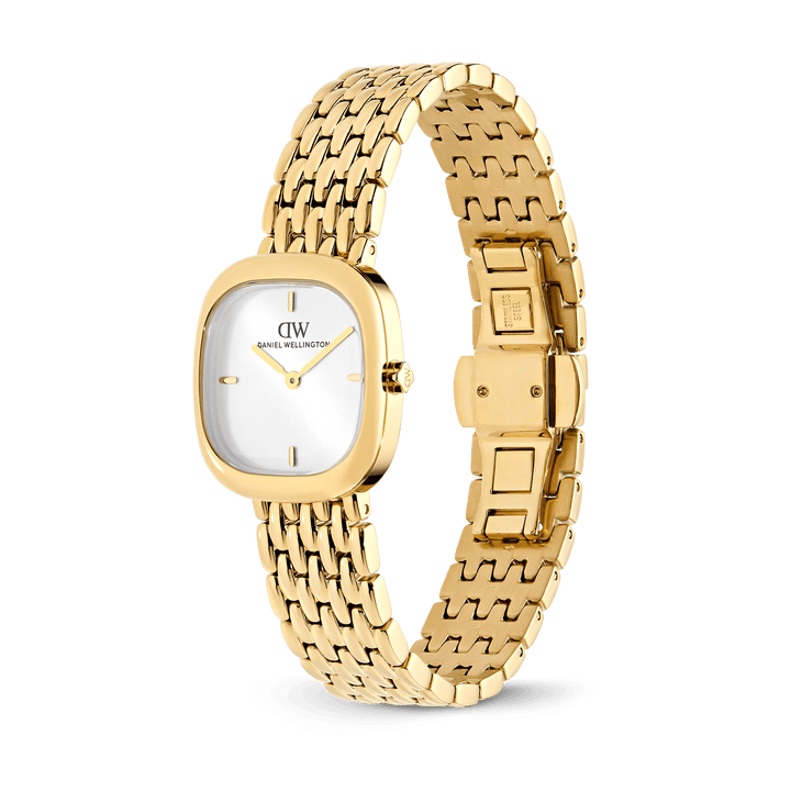 Daniel Wellington Corta White Grain-Link Gold