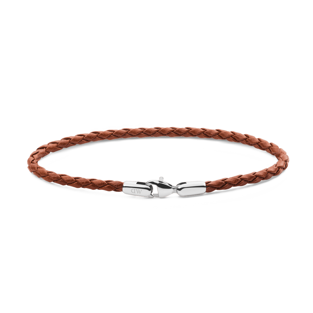 Daniel Wellington Daniel Braided Leather Bracelet St Mawes 2.8 Silver