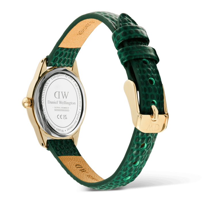 Daniel Wellington Ophelia Mini Green Lizard White Guilloché Gold DW00100892