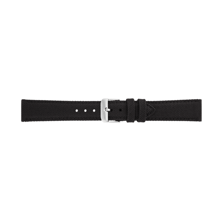 Daniel Wellington Black Canvas Strap Silver