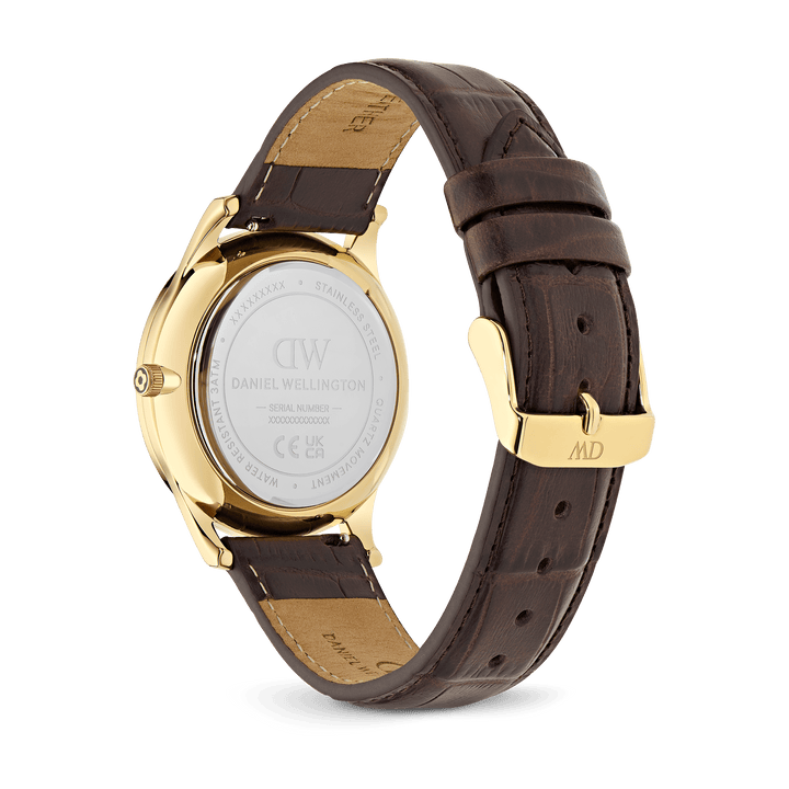 Daniel Wellington Pathfinder GMT Brown-Croc Green Gold