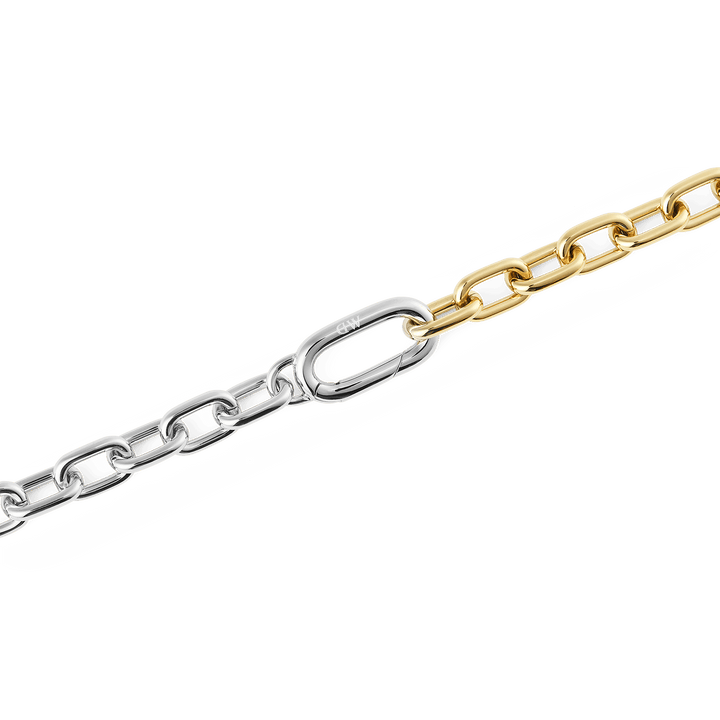 Daniel Wellington Contrast Link Necklace Two Tone Gold DW00401977