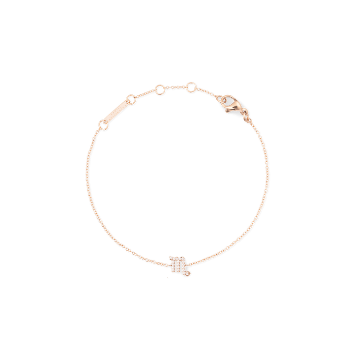 Daniel Wellington Crystal Zodiac Chain Bracelet Rose Gold