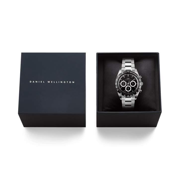 Daniel Wellington Iconic Tachymeter 3-Link Black Silver