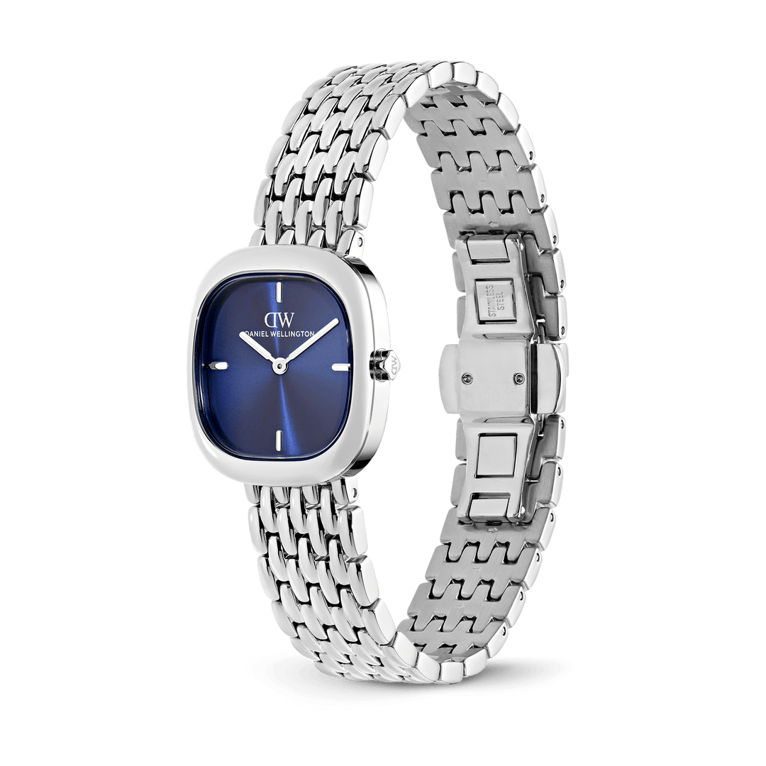 Daniel Wellington Corta Royal Blue Grain-Link Silver