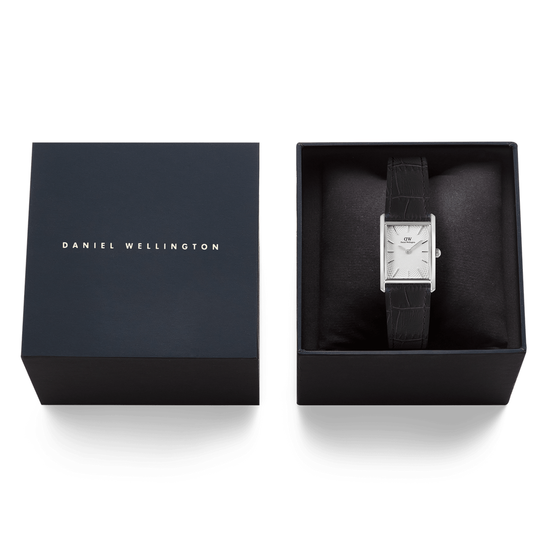 Daniel Wellington Bound Black Crocodile Guilloché Silver DW00100898