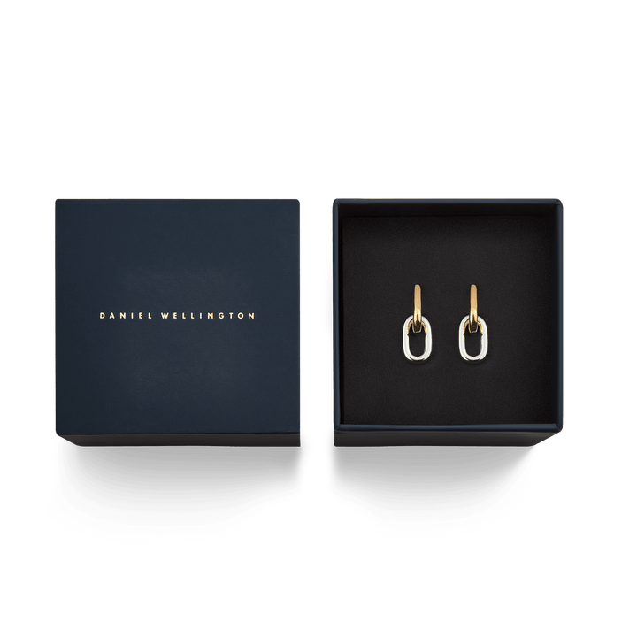 Daniel Wellington Contrast Link Earrings Two Tone Gold DW00401979