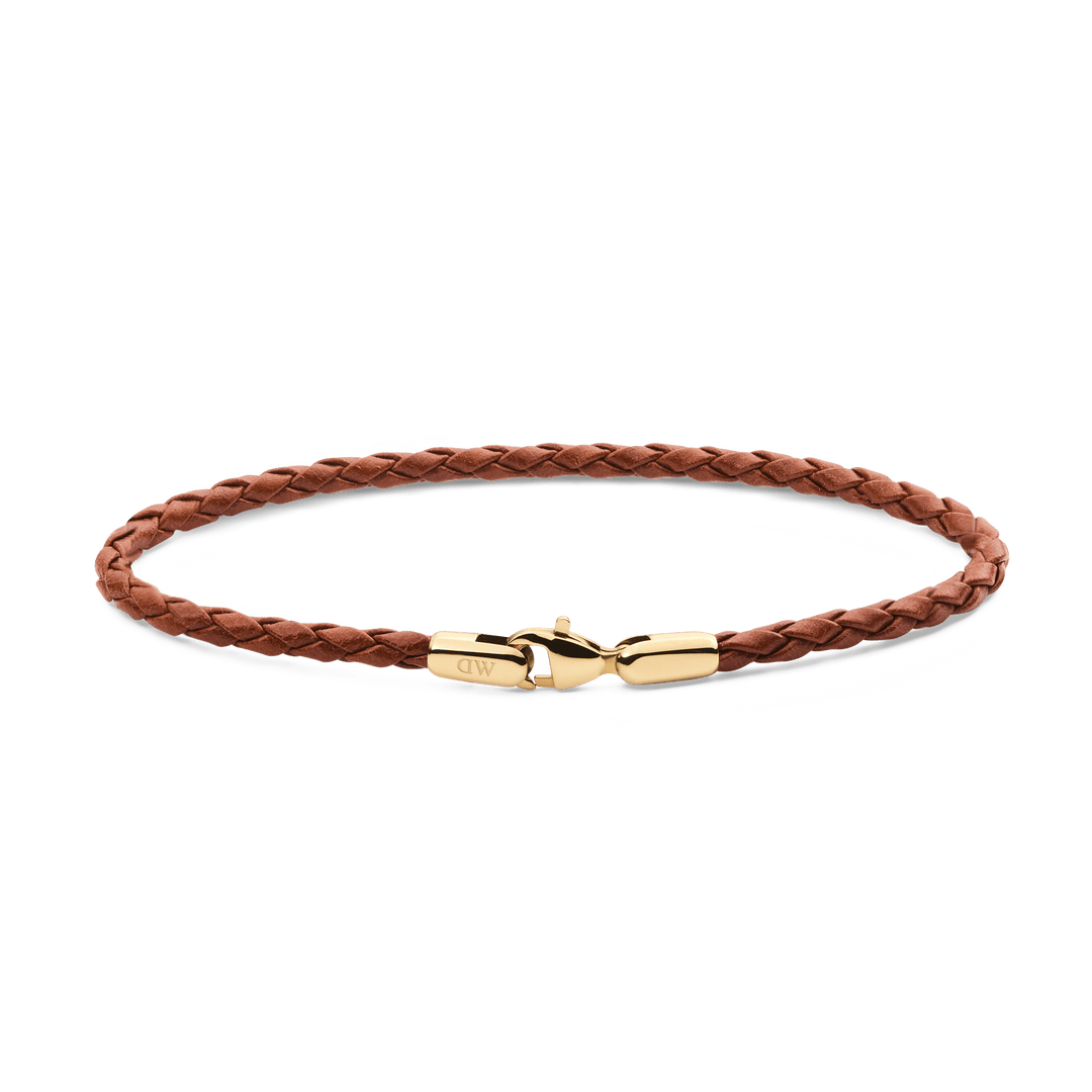 Daniel Wellington Daniel  Braided Leather Bracelet St Mawes 2.8 Gold
