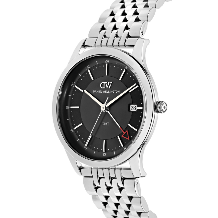 Daniel Wellington Pathfinder GMT 7-Link Black Silver