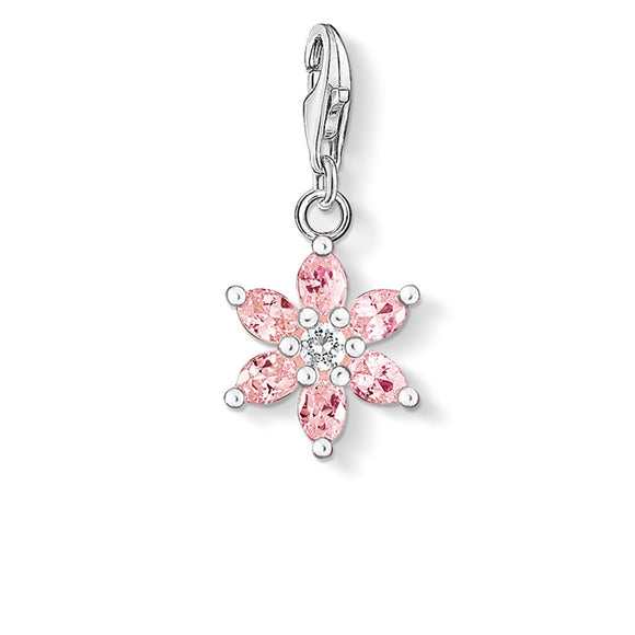 Charm Pendant Pink Crystal Flower | THOMAS SABO Australia