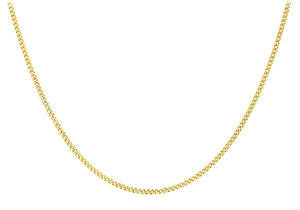 9K Yellow Gold 30 Diamond Cut Adjustable Curb Chain 46cm-51cm