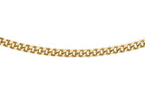 9K Yellow Gold 40 Diamond Cut Curb Chain 41cm