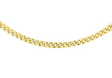 9K Yellow Gold Solid Cut Curb Chain 50cm