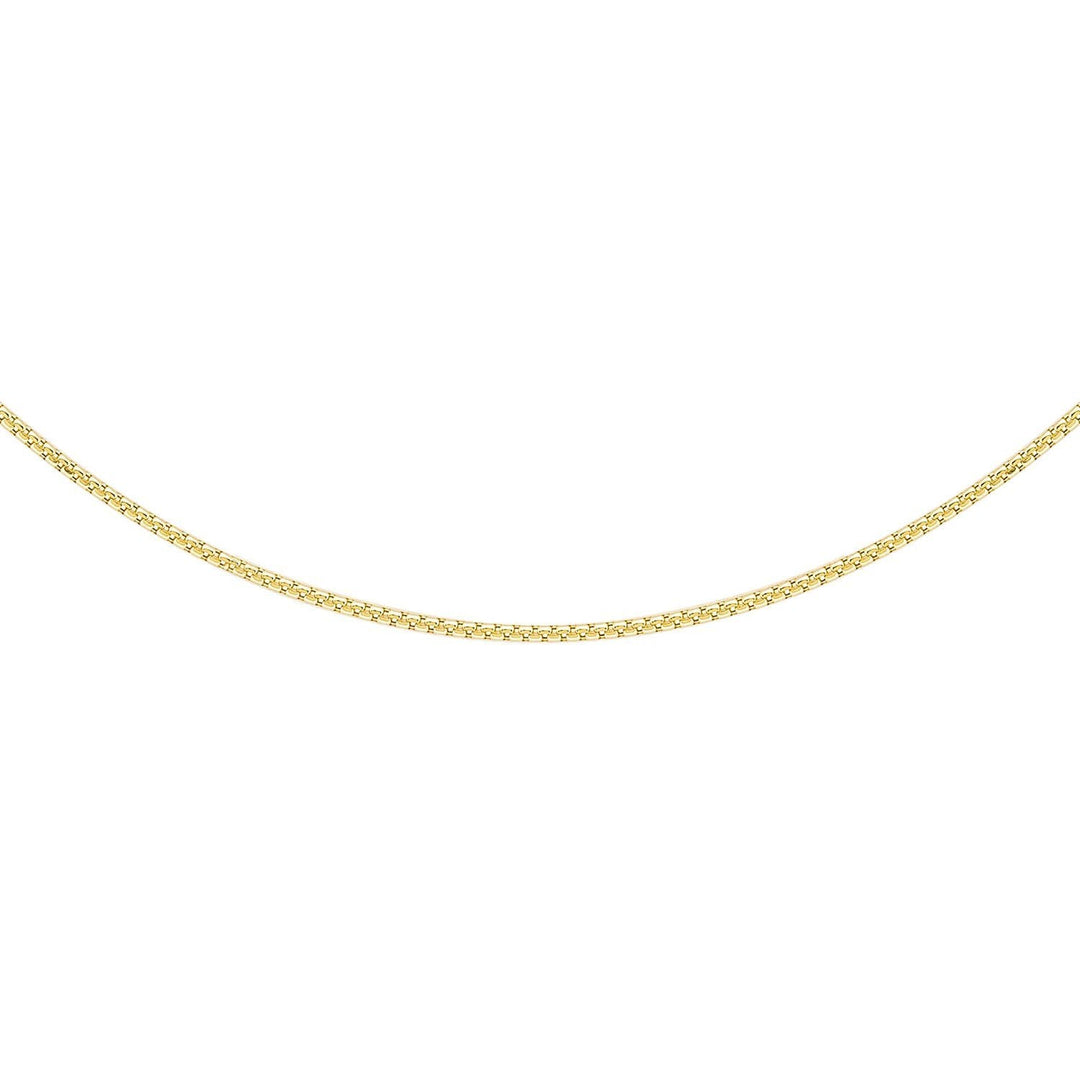 9K Yellow Gold 22 Diamond Cut Box Chain 50cm