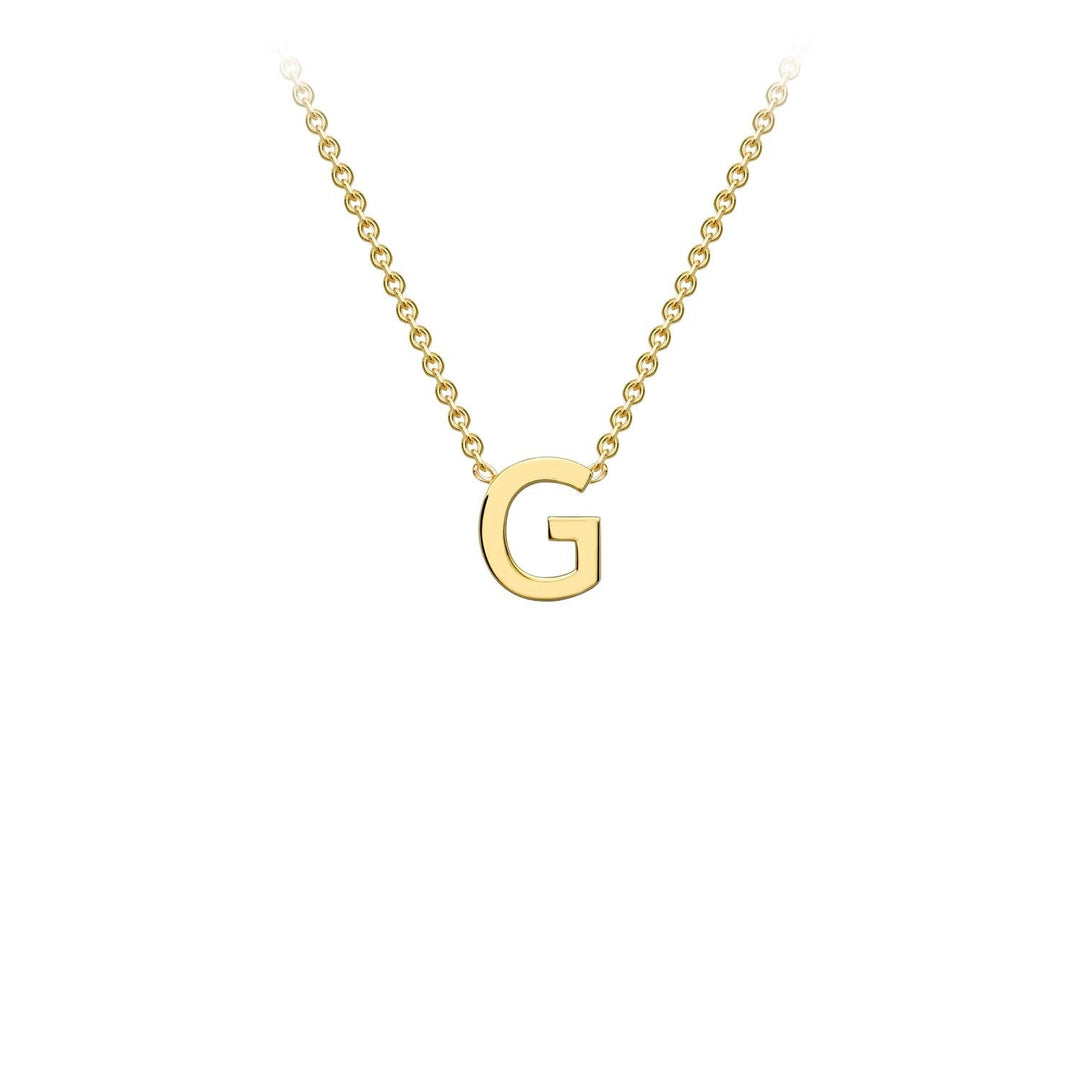 9K Yellow Gold 'G' Initial Adjustable Necklace 38cm/43cm | The Jewellery Boutique Australia