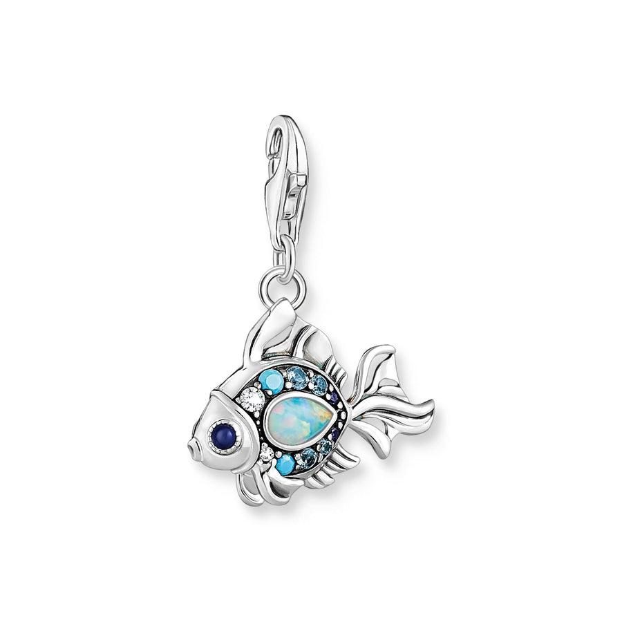 Charm pendant fish with blue stones silver | THOMAS SABO Australia