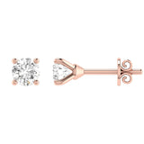 Diamond Stud Earrings with 0.75ct Diamonds in 18K Rose Gold - 18RCE75