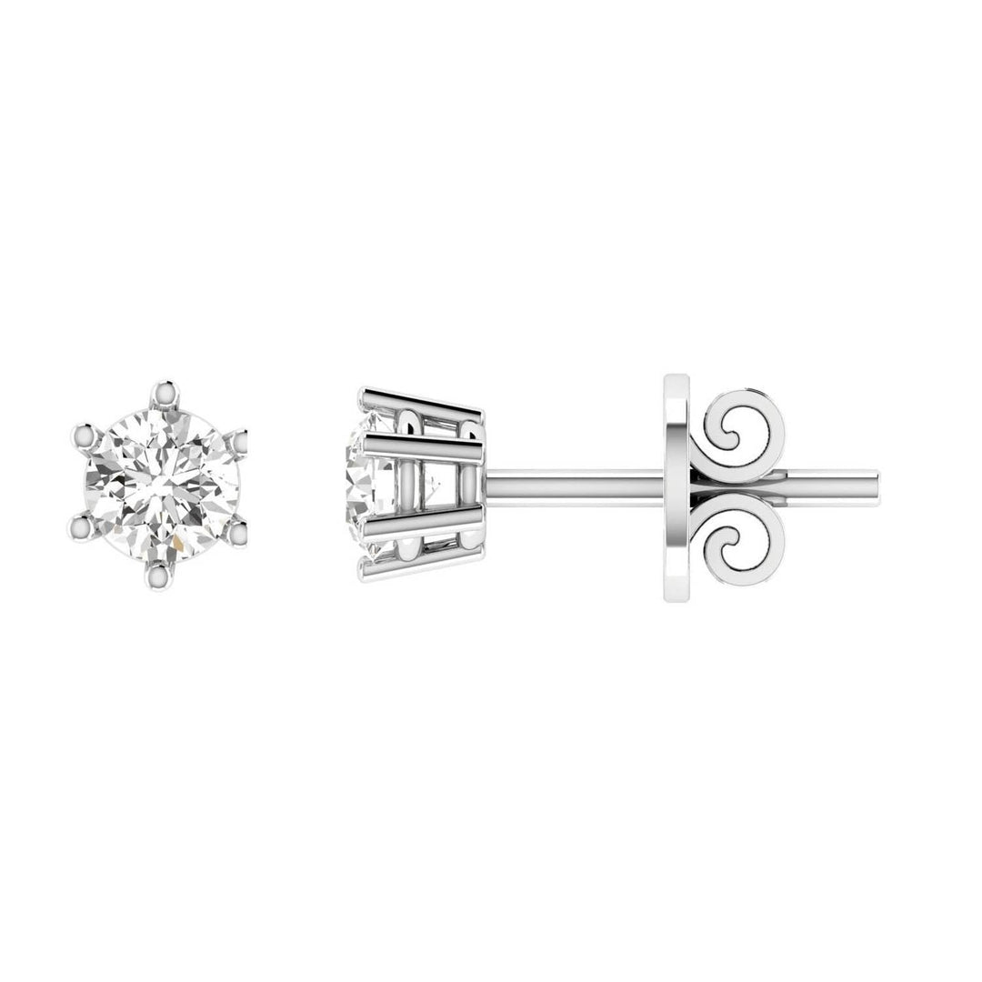 Diamond Stud Earrings with 0.40ct Diamonds in 18K White Gold - 18W6CE40