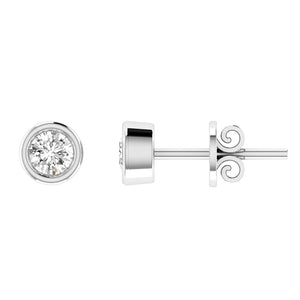 Diamond Stud Earrings with 1.00ct Diamonds in 18K White Gold - 18WBE100