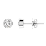 Diamond Stud Earrings with 1.00ct Diamonds in 18K White Gold - 18WBE100