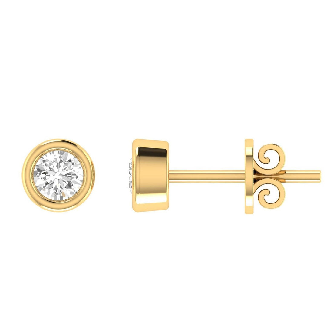 Diamond Stud Earrings with 1.00ct Diamonds in 18K Yellow Gold - 18YBE100