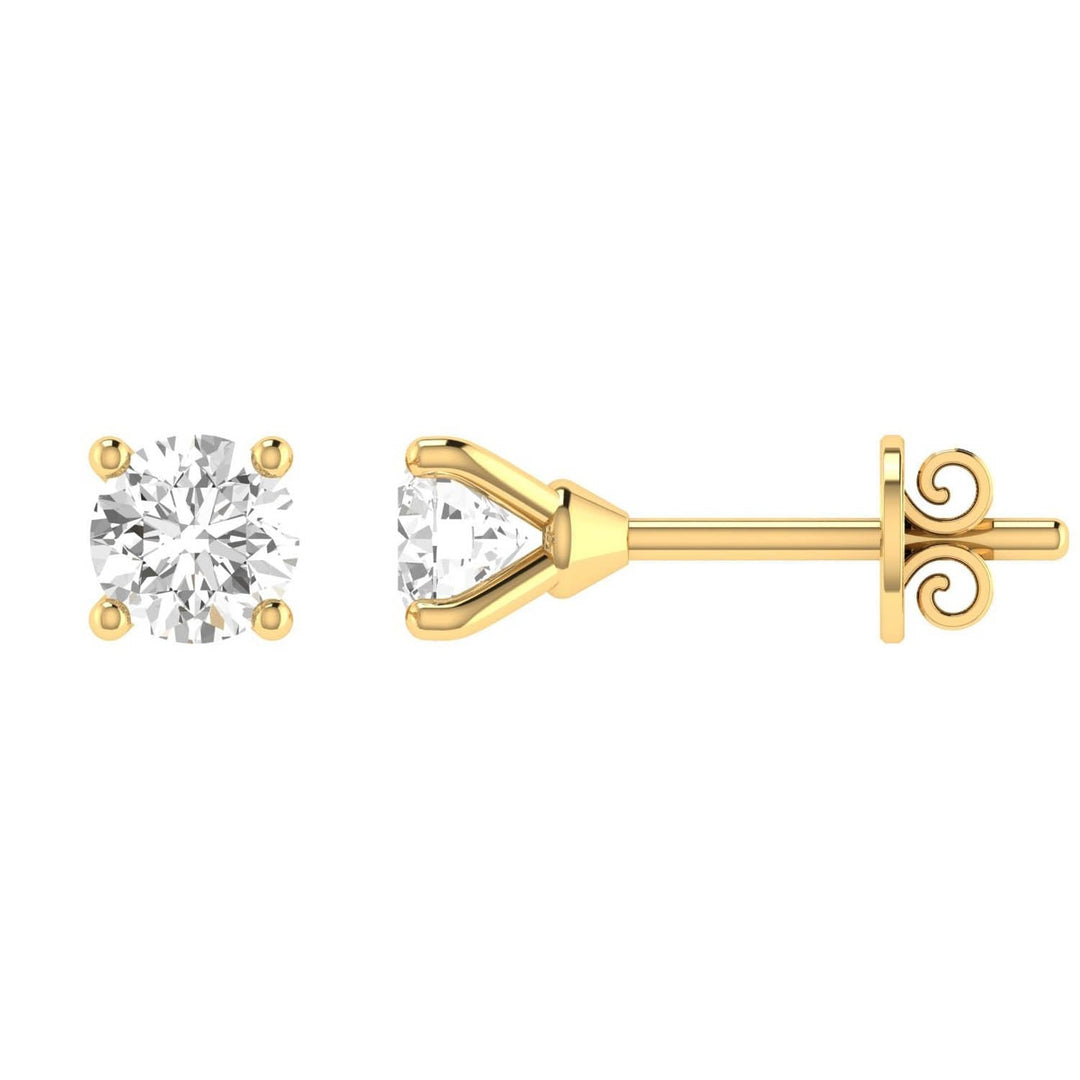 Diamond Stud Earrings with 0.50ct Diamonds in 18K Yellow Gold - 18YCE50