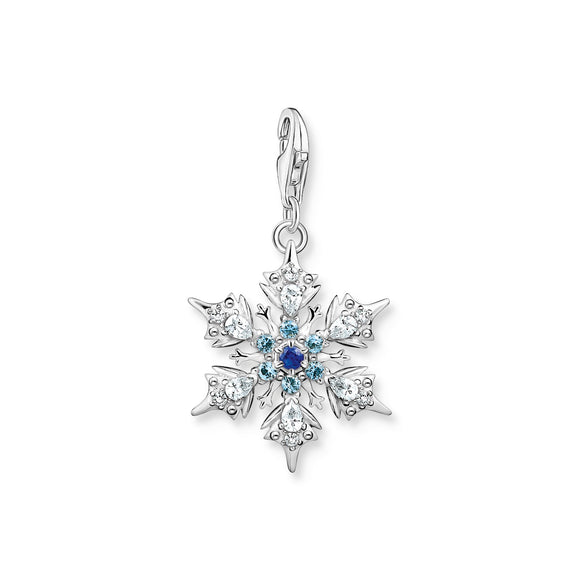 Thomas Sabo Charm pendant snowflake with blue stones silver CC1902