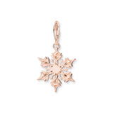 Thomas Sabo Charm pendant snowflake with white stones rose gold CC1903