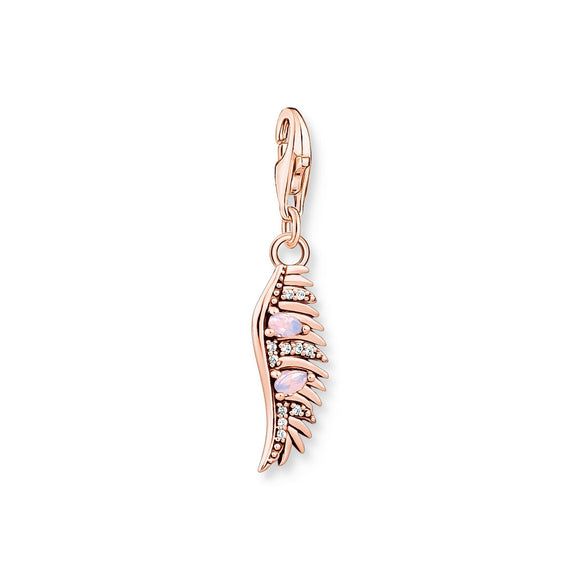 Thomas Sabo Charm pendant phoenix feather with pink stones rose gold CC1906