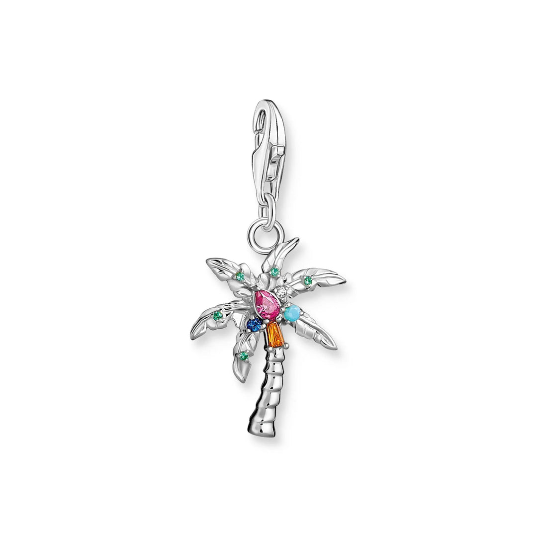 THOMAS SABO Charm Pendant Palm Tree Multicoloured Stone Cc1932