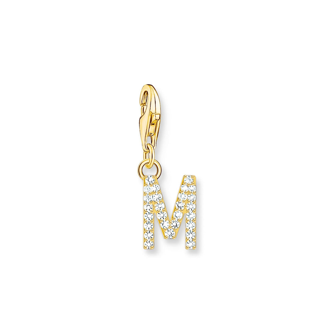 THOMAS SABO Charm Pendant Letter M Gold Plated Cc1976