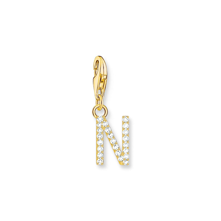 THOMAS SABO Charm Pendant Letter N Gold Plated