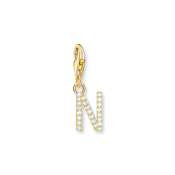 THOMAS SABO Charm Pendant Letter N Gold Plated CC1977