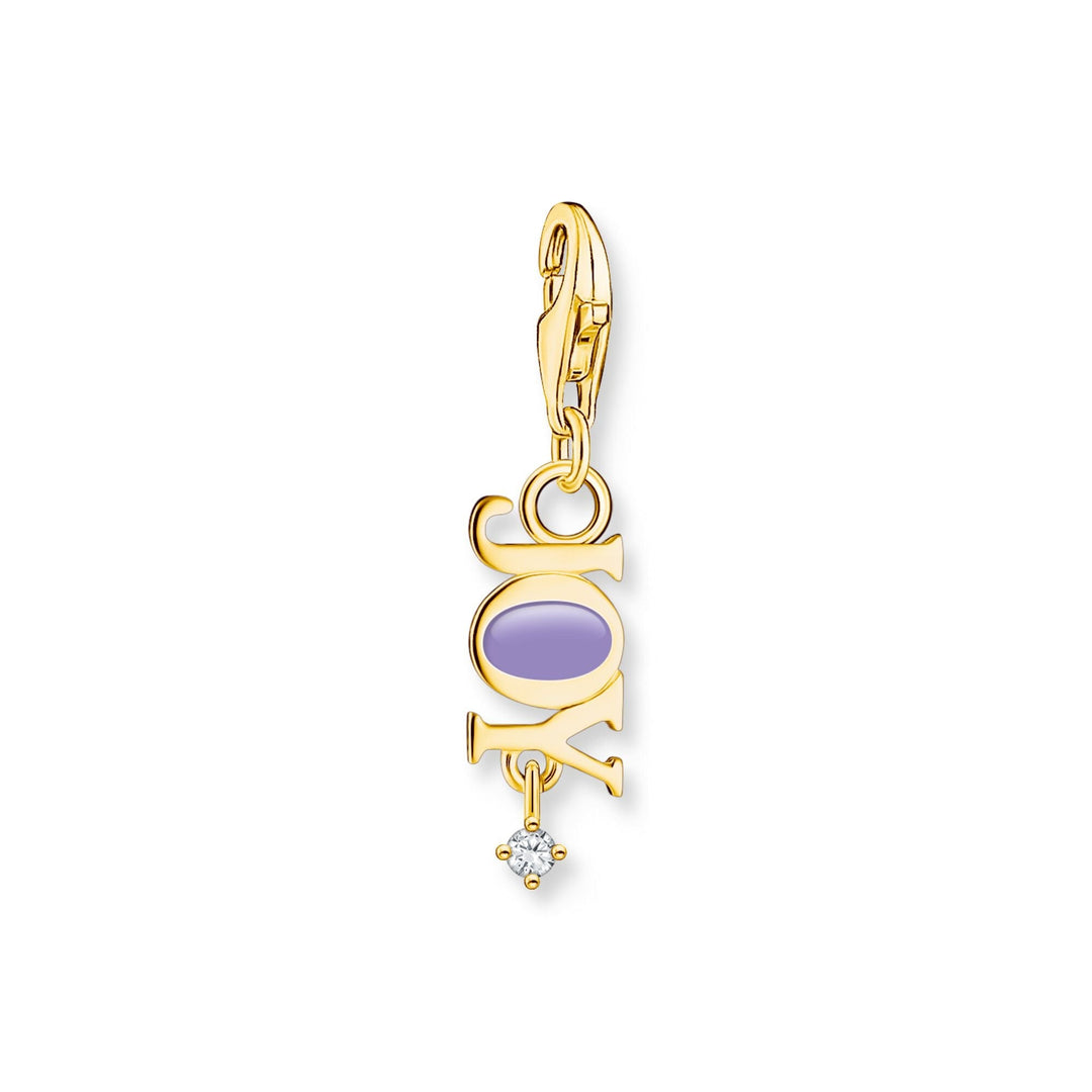 THOMAS SABO Charm Pendant Joy with Stone Gold Plated CC2007