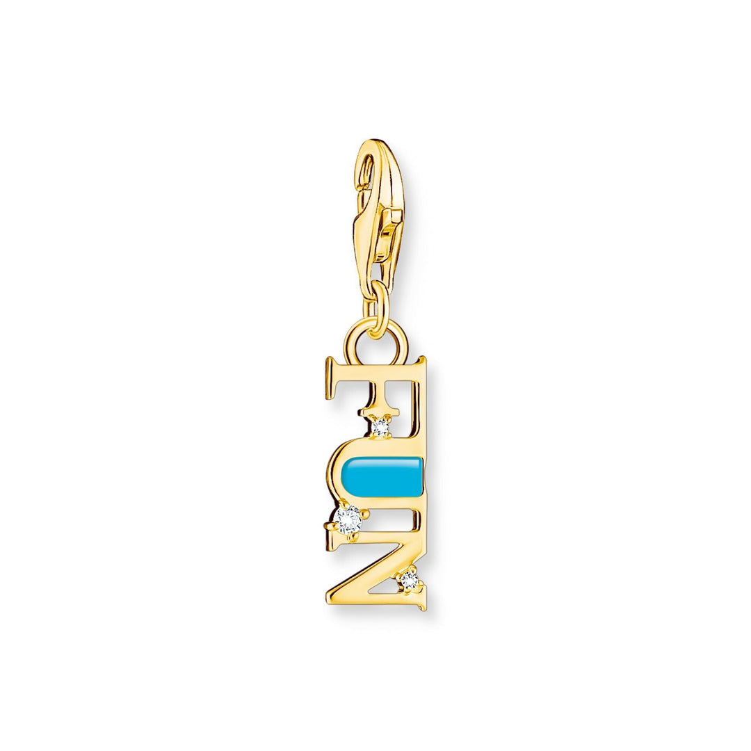 THOMAS SABO Charm Pendant Fun with Stones Gold Plated CC2010