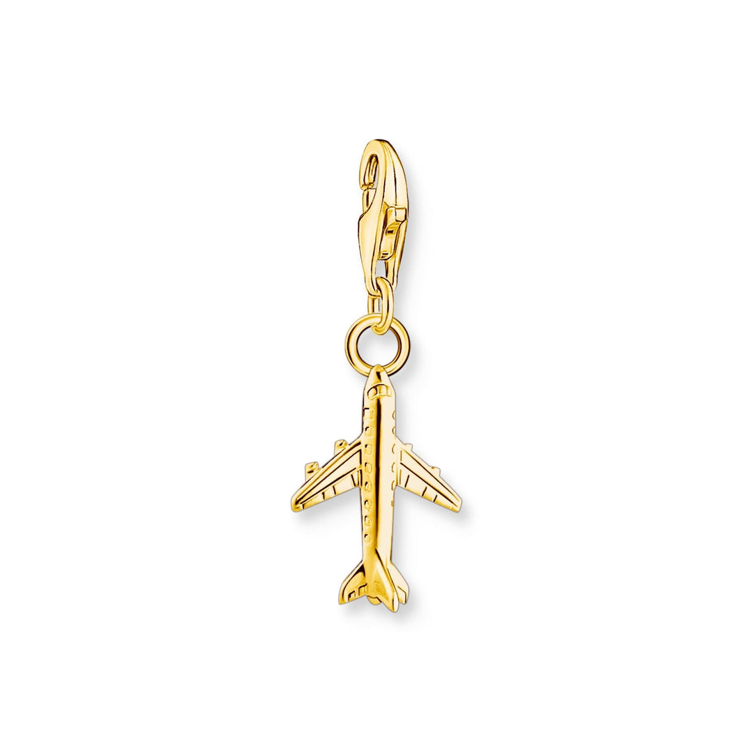 THOMAS SABO Charm Pendant Airplane Gold Plated CC2012