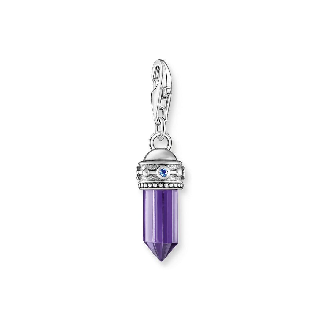 THOMAS SABO Hexagon Charm with Imitation Amethyst and Fine Symbols CC2047