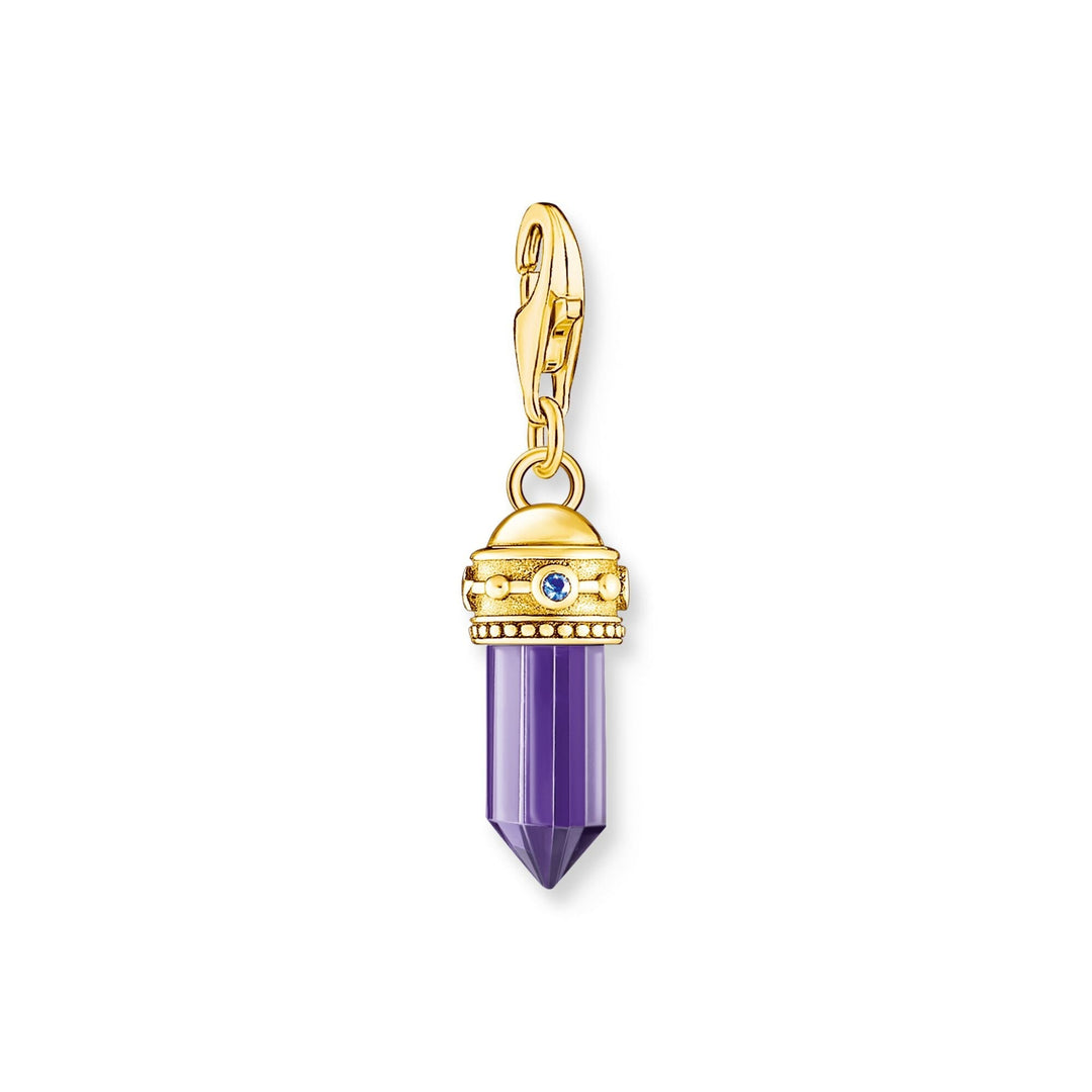 THOMAS SABO Gold Charm Pendant Hexagon with Imitation Amethyst CC2048