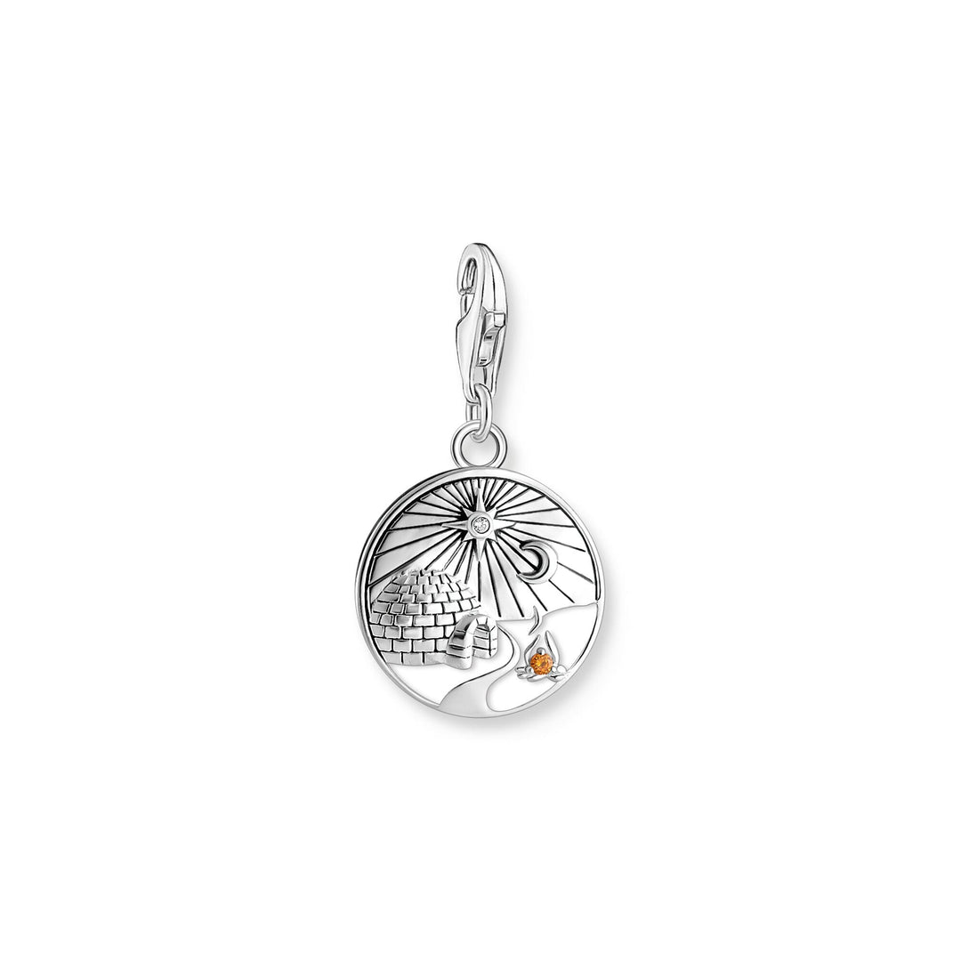 THOMAS SABO Silver Blackened Igloo Charm With Stones CC2060