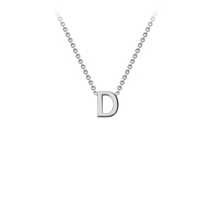 9K White Gold 'D' Initial Adjustable Necklace 38cm/43cm | The Jewellery Boutique Australia