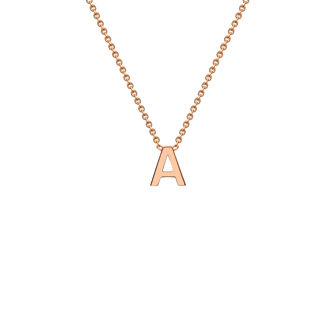 "A" Rose Gold Initial Necklace