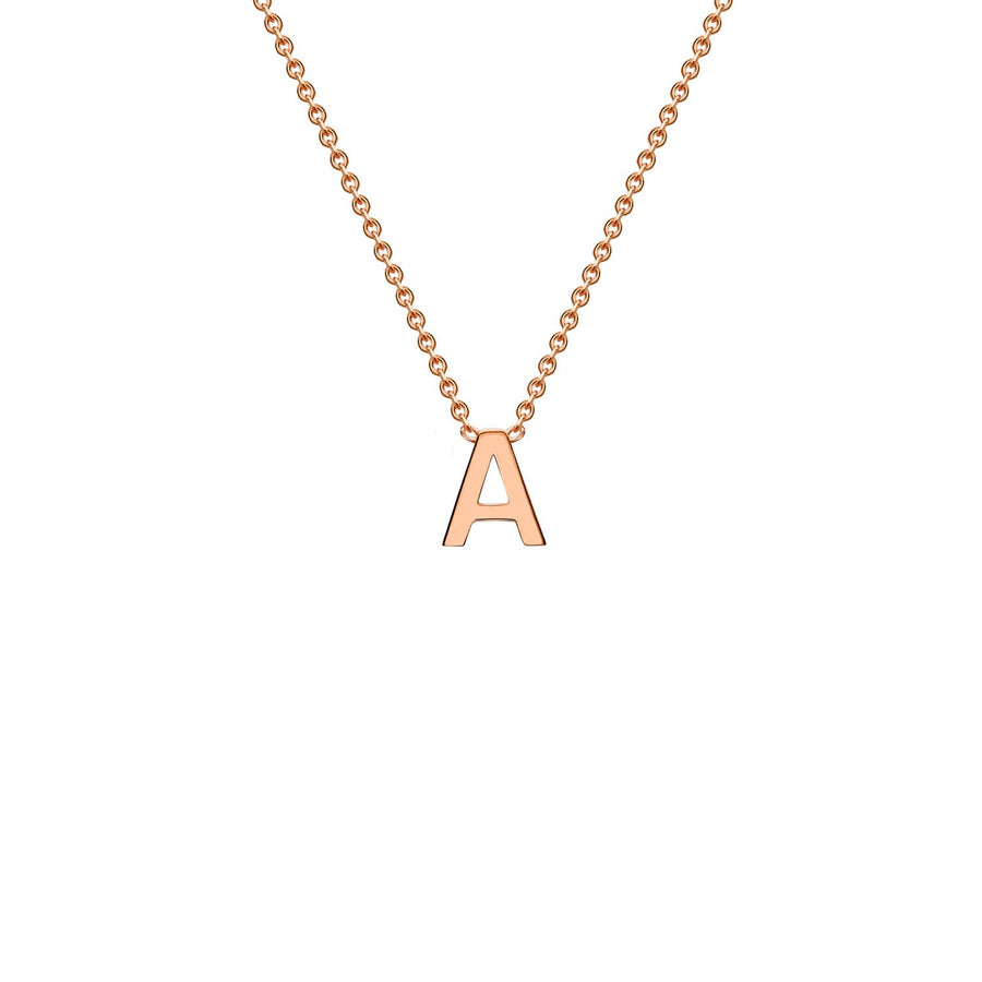 "A" Rose Gold Initial Necklace