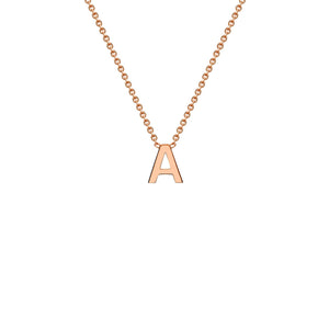 "A" Rose Gold Initial Necklace