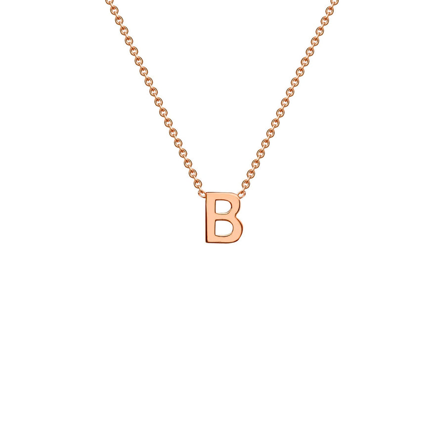 "B" Rose Gold Initial Necklace