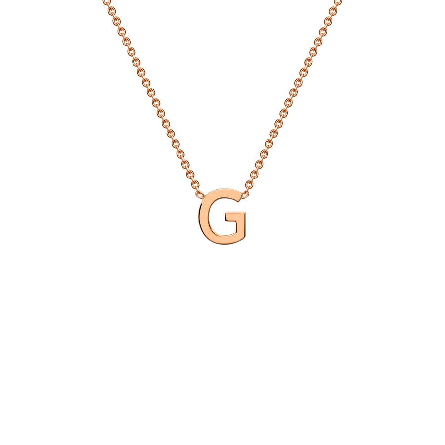 "G" Rose Gold Initial Necklace